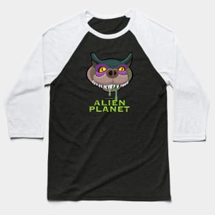 Giree - Alien Planet - No Heart Green Baseball T-Shirt